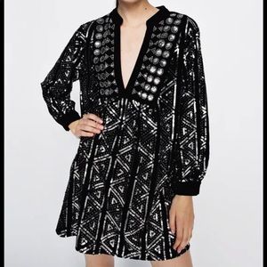Zara velvet dress